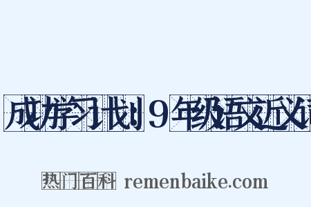 成功学习计划：9年级语文近义词是什么意思的图片